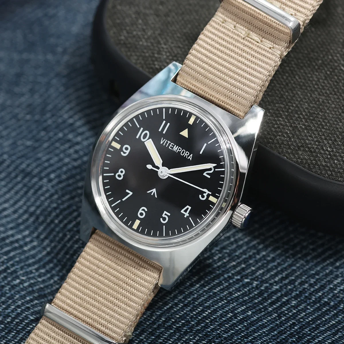 Vitemora 7120 Men's Manual Winding Mechanical Watch - 36mm Retro Hardcore Style Classic Simple