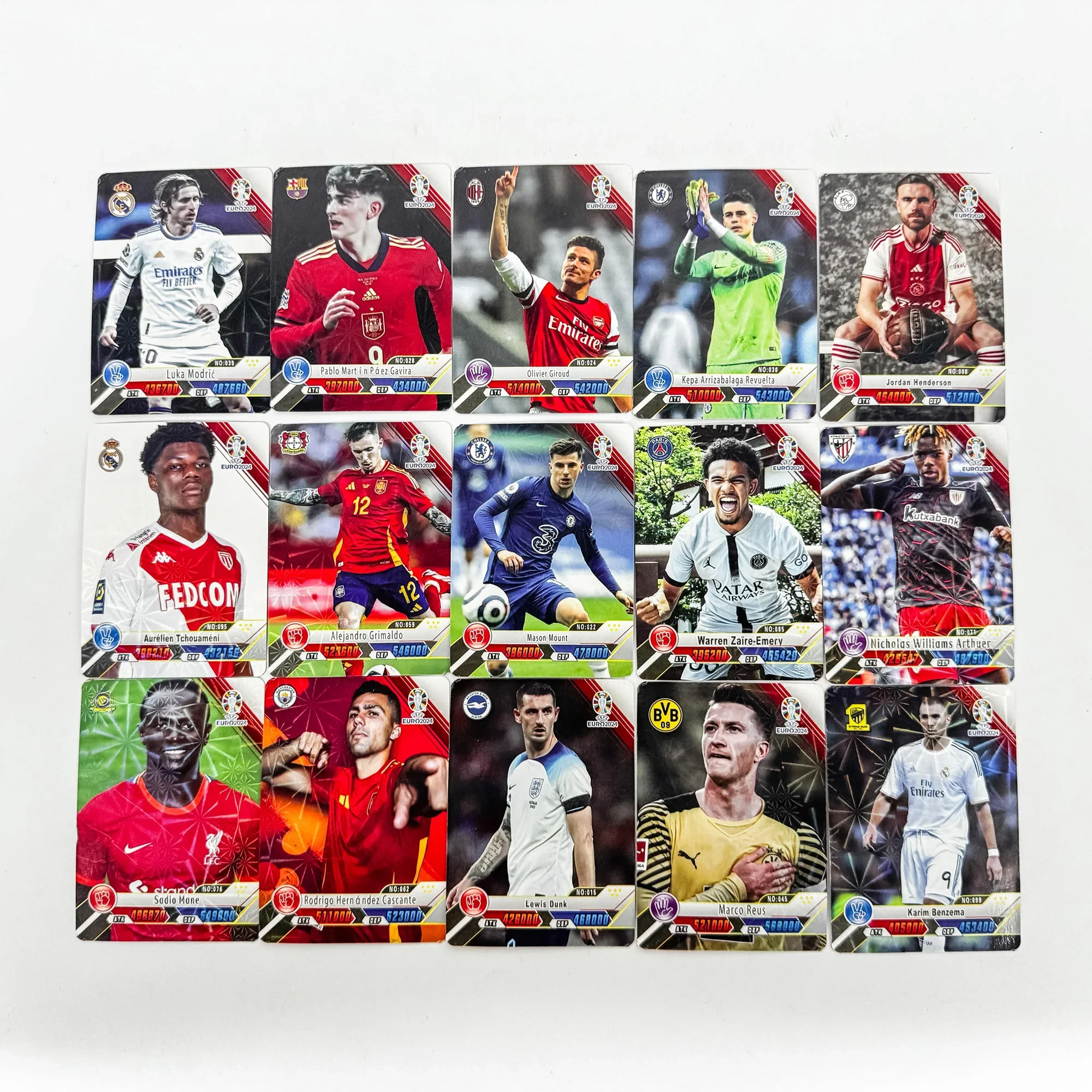 Tarjetas comerciales de la FIFA 288 para niños, tarjetas de estrellas del fútbol puro, Flash brillante, TCG juego de mesa, colección de fanáticos,