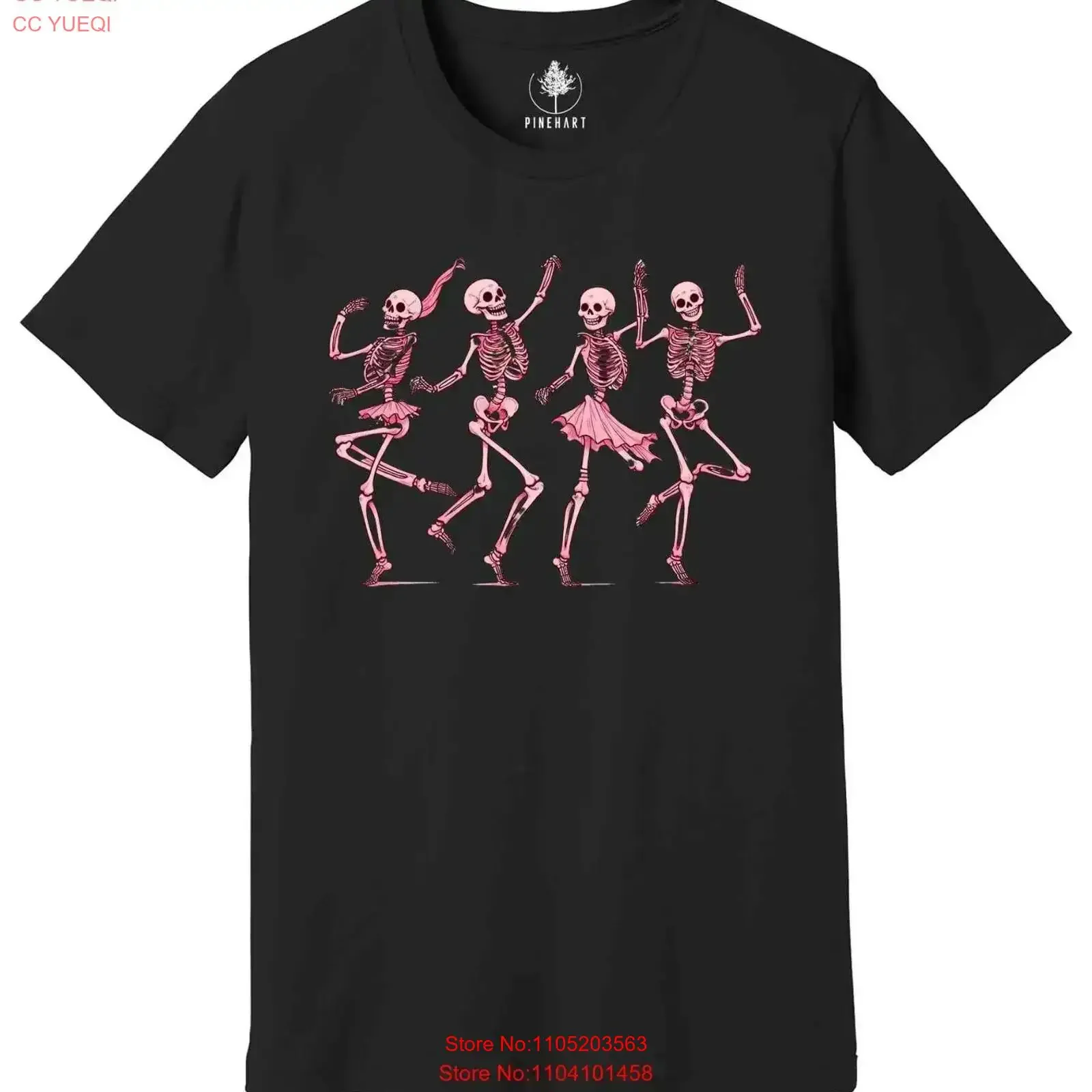 Dancing Skeleton T Shirt Spooky Season Fall vintage Washed graphic Soft homme streetwear designer clothes Breathable fashion