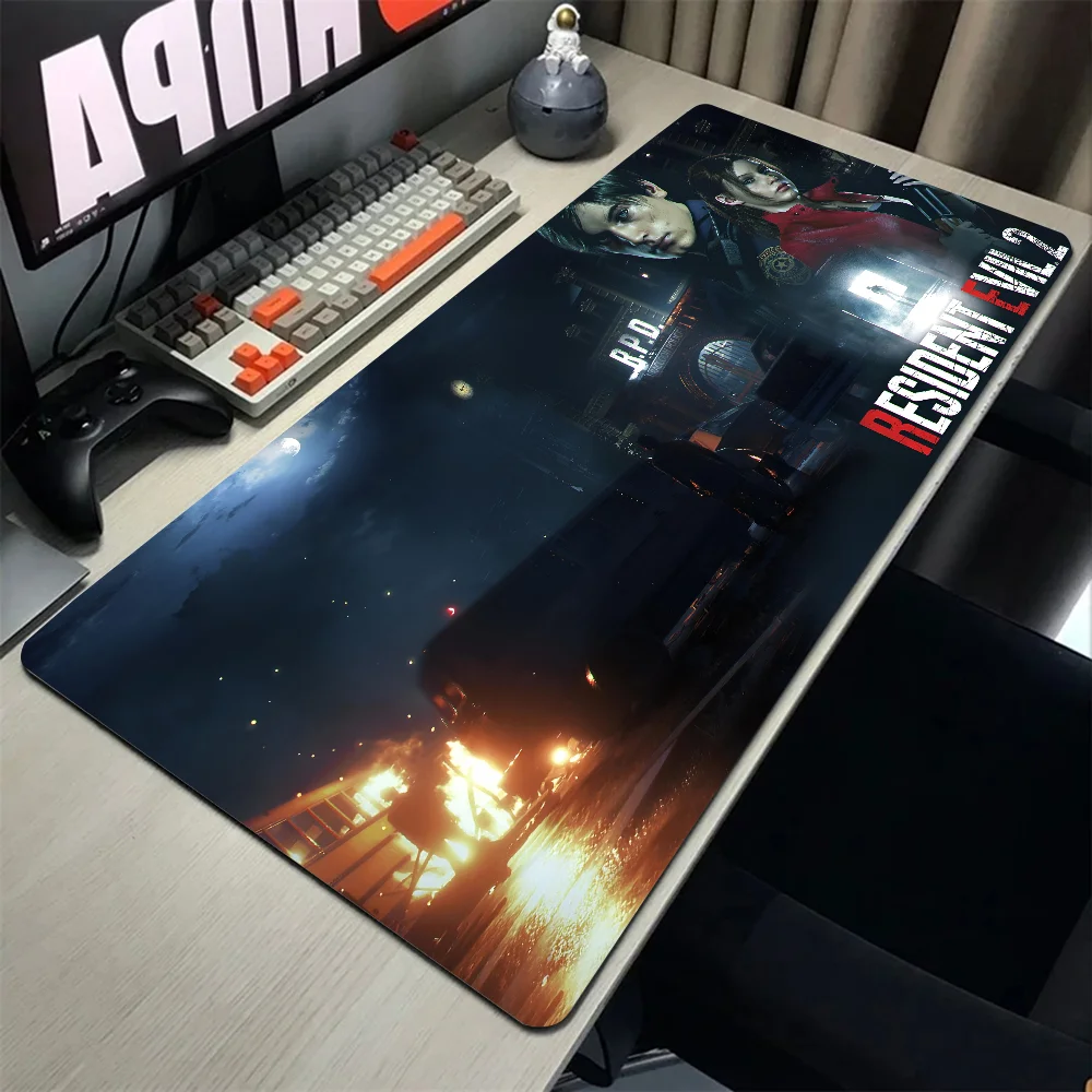 Imagem -02 - Resident Evil-grande Gaming Mouse Pad Lockedge Jogo Mousepad Table Mat Mesa Computador Teclado Filme Clássico