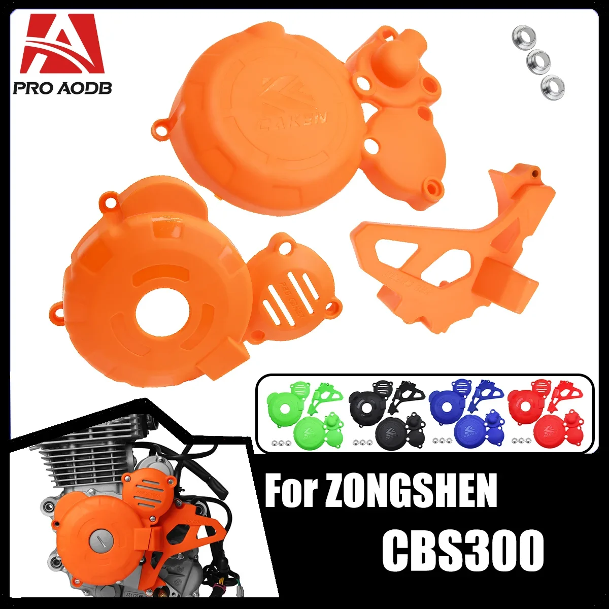 

Motorcycle Clutch Guard Water Pump Cover Engine Ignition Protector For ZongShen CBS300 NB300 HENGJIAN ZUMA AJ1 KEWS GUIZUN Etc