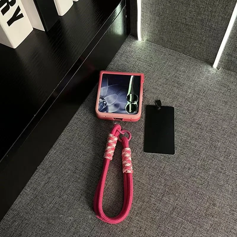 لطيف سميكة الشفاه سوار حزام جراب هاتف ل Xiaomi مزيج الوجه 2 لسامسونج غالاكسي ZFlip 7 6 5 4 3 7FE التدرج غطاء للحماية