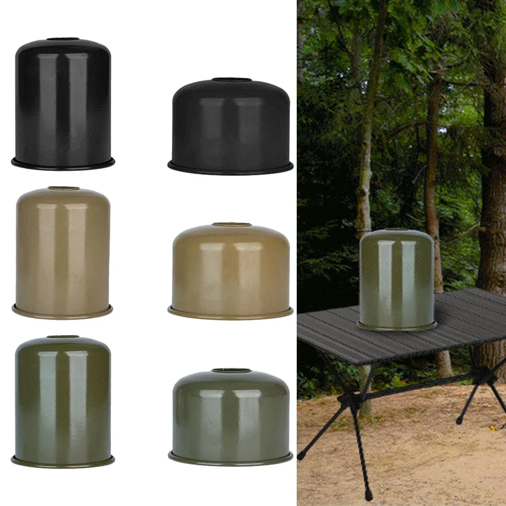 

1pc Camping Gas Stove Cover For G2 (230g) (450g) Flat Gas Tank Retro Design Light Weight Black/Green/Yellow Camping Supplies