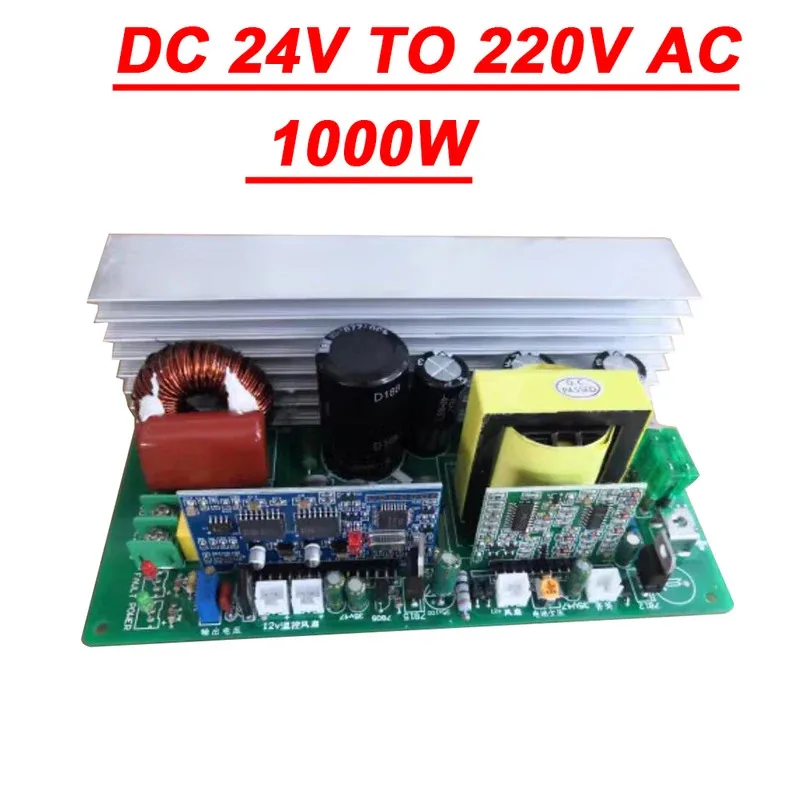 750W Gelombang Sinus Murni DC 12V 24V Ke 220V AC Modul Konverter Peningkat Daya Papan Sirkuit Inverter