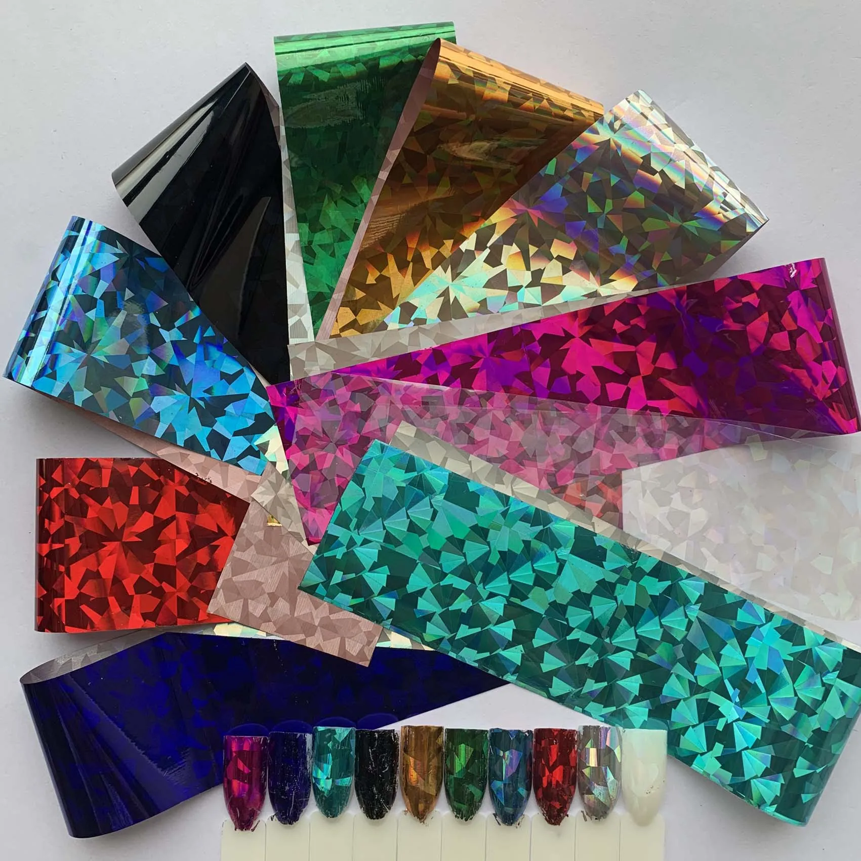 50/100cm Fish Scale Chameleon Nails Metal Nail Art Foil Fish Lure Transfer Decals Wraps Stickers Laser Manicure Decorations