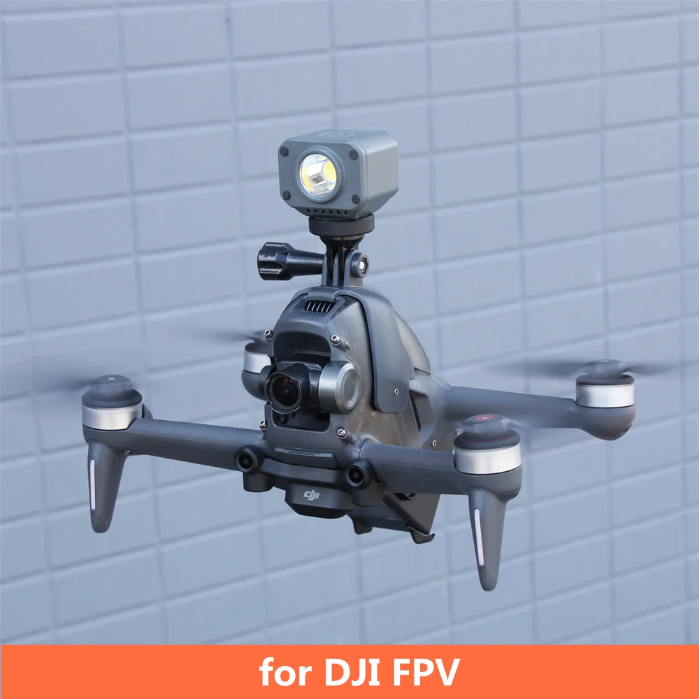카메라 상단 브래킷 Gopro 스포츠 액션 카메라 어댑터 마운트 클램프 홀더 DJI FPV 액세서리 용 확장 키트 손전등 수정