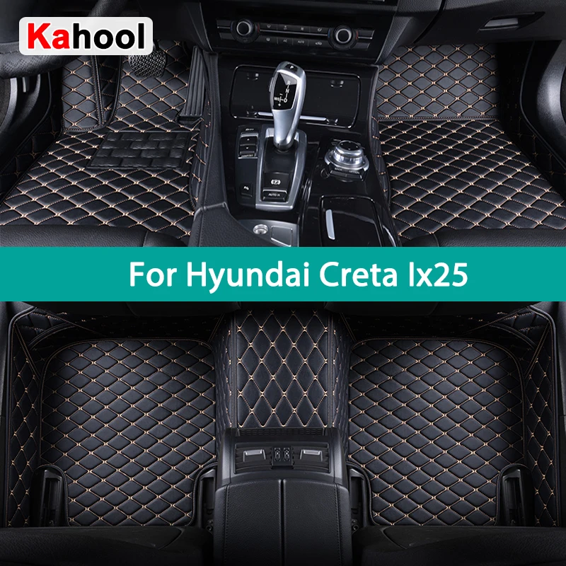 

KAHOOL Custom Car Floor Mats For Hyundai Creta Ix25 Auto Carpets Foot Coche Accessorie