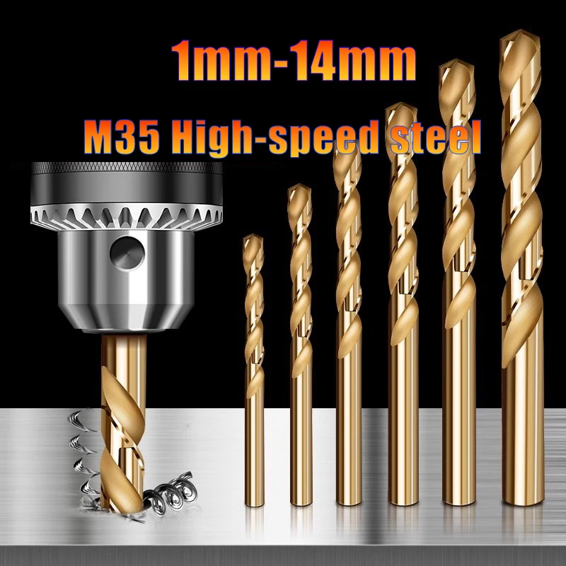 

HSS M35 5% кобальтовые спиральные сверла 1,0-4 мм, кольцевая пила с прямым хвостовиком для нержавеющей стали, алюминия, железа, дерева, пластика, металла, сверла