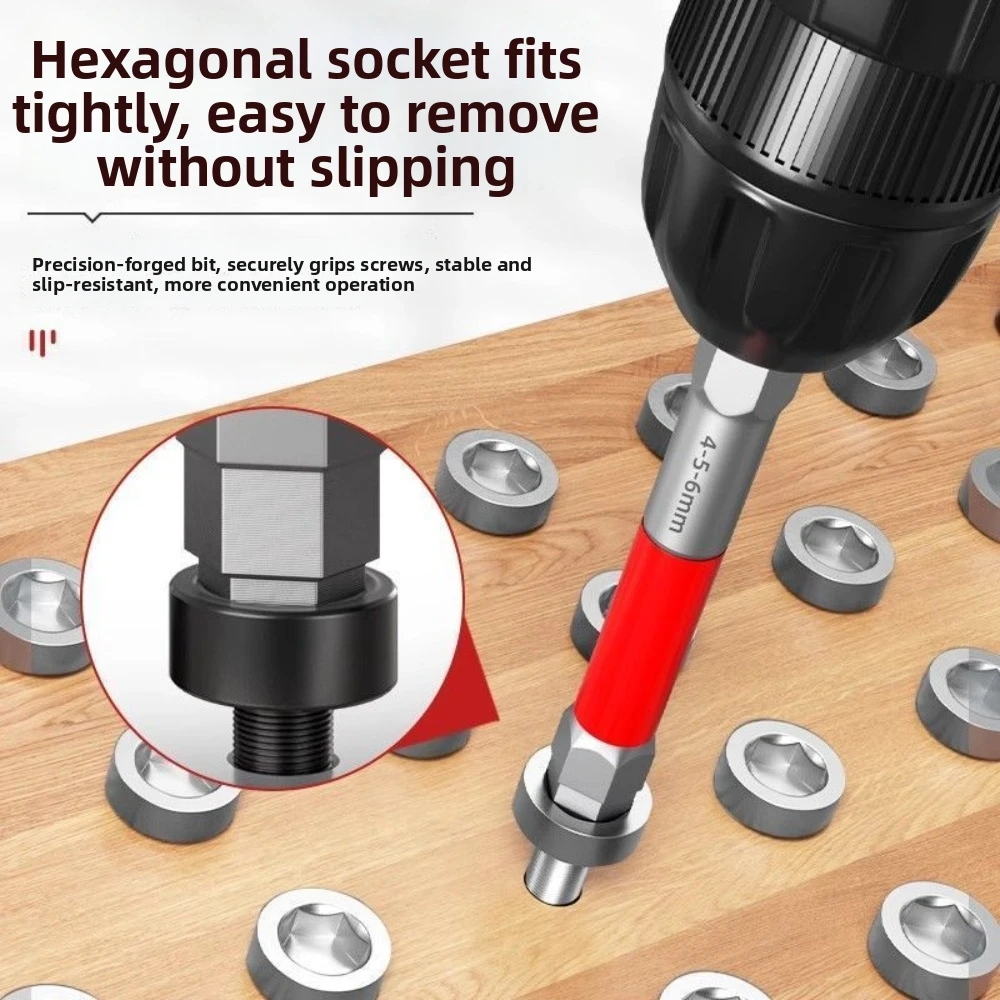 Ponta de chave de fenda em aço de liga, com alto torque, resistente a impactos, para chaves de fenda elétricas, haste hexagonal de 6,35 mm, dureza HRC