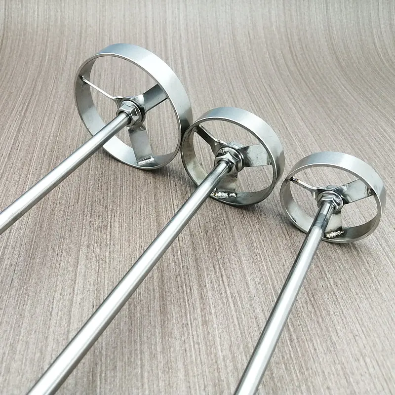 1set lab stainless steel turbine type blade paddle DIA 50mm 60mm 80mm impeller stirring blade with sitrrer rod