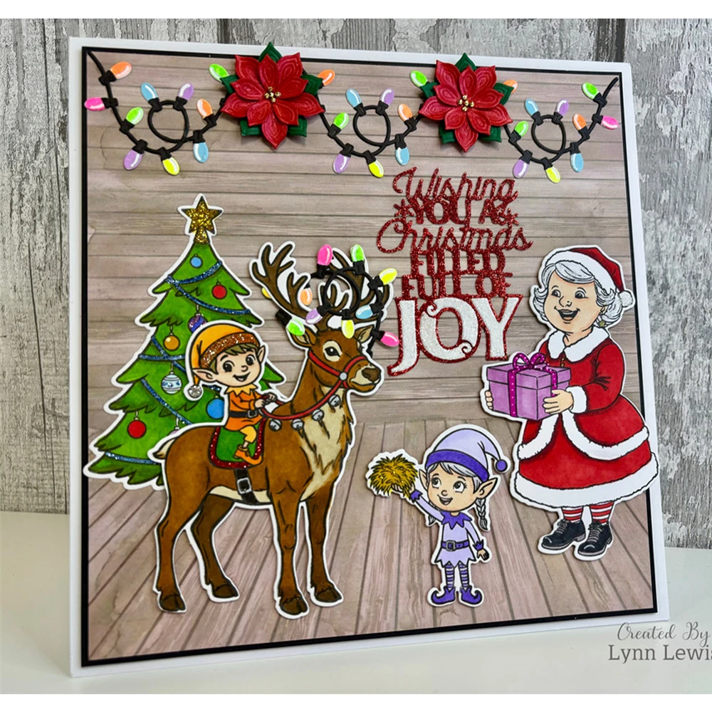 Jamie Rodgers Crafts Christmas Toy Frame Santa\'s Workshop Metal Cutting Dies Stamps for DIY Handmade Scrapbooking June 2026 New
