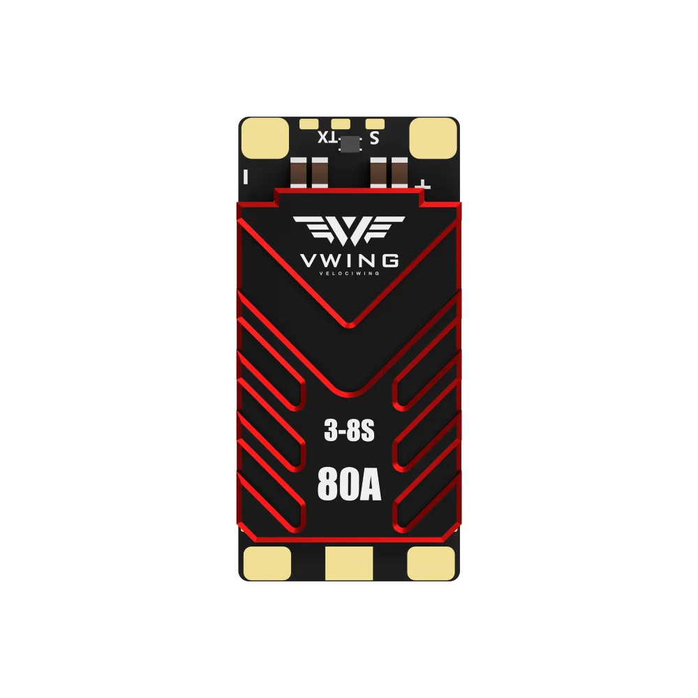 

Бесколлекторный регулятор скорости Vwing 80A 3-8S Blheli_32 ESC, 100A Burst, Dshot150/300/600/PWM, без BEC, 18 г, для FPV дронов