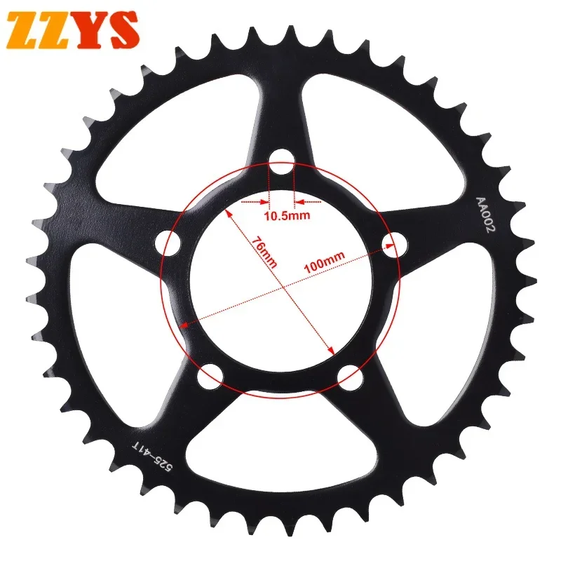 

525 34T 36T 41T 42T 43T 44T 46T Tooth Rear Sprocket Gear Star For Benelli 1130 Century Racer 11 900 Tornado Naked TRE 16 TRE900