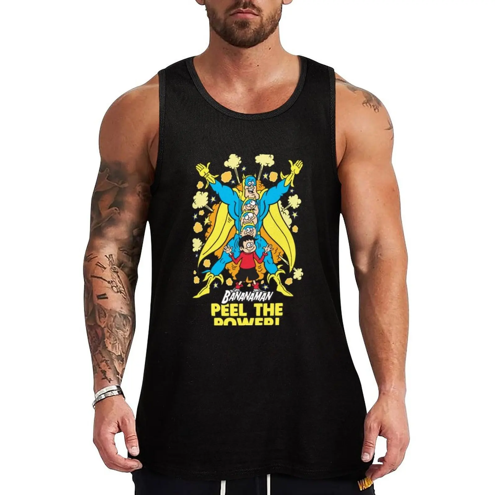 

Banana Man Cartoon Tank Top new in tops & t-shirt T-shirt male T-shirt for fitness sleeveless Men's t-shirts