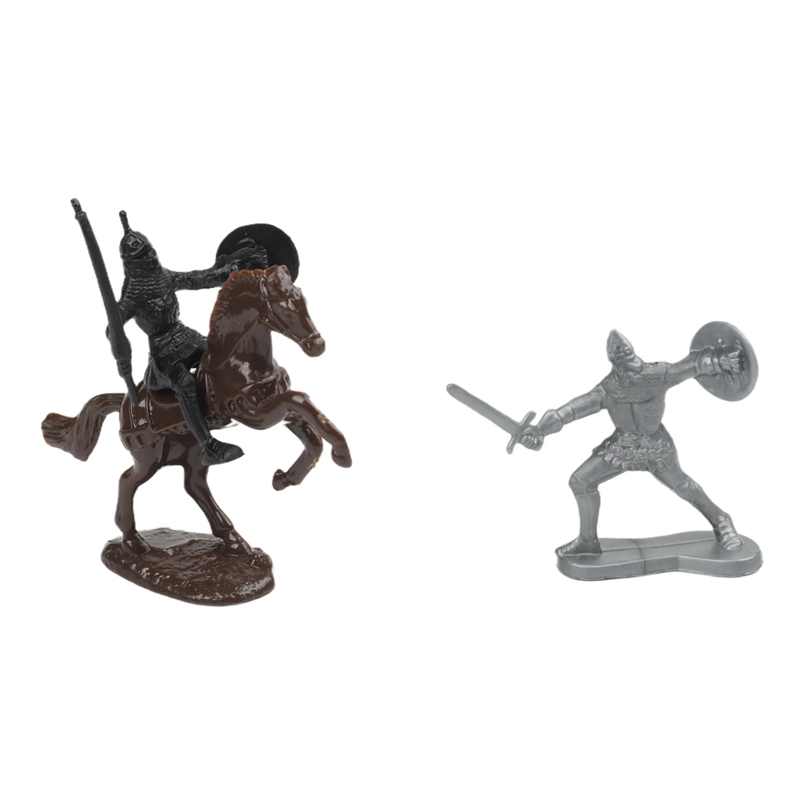 Medieval Knights Warriors Horses Toy Figures Playset 28PCS Plastic Models for Learning History and Enhancing Observation Skills