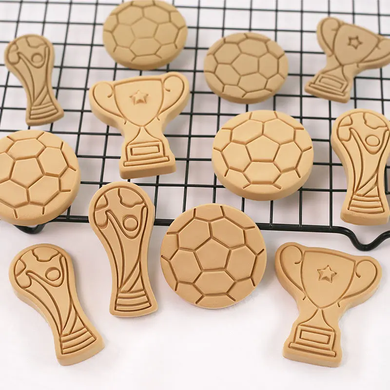 8Pcs Sports Series Cookie Mold Set Football Basketball Rugby Trophy Shape Fondant Cake Mold Baking Handmake Tools Kitchen