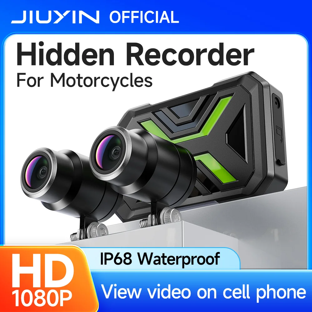 

JIUYIN Motorcycle DVR Dual 1080P WiFi Front & Rear Waterproof Camera Recorder Motorcycle Dash Cam Motorbike Black Box