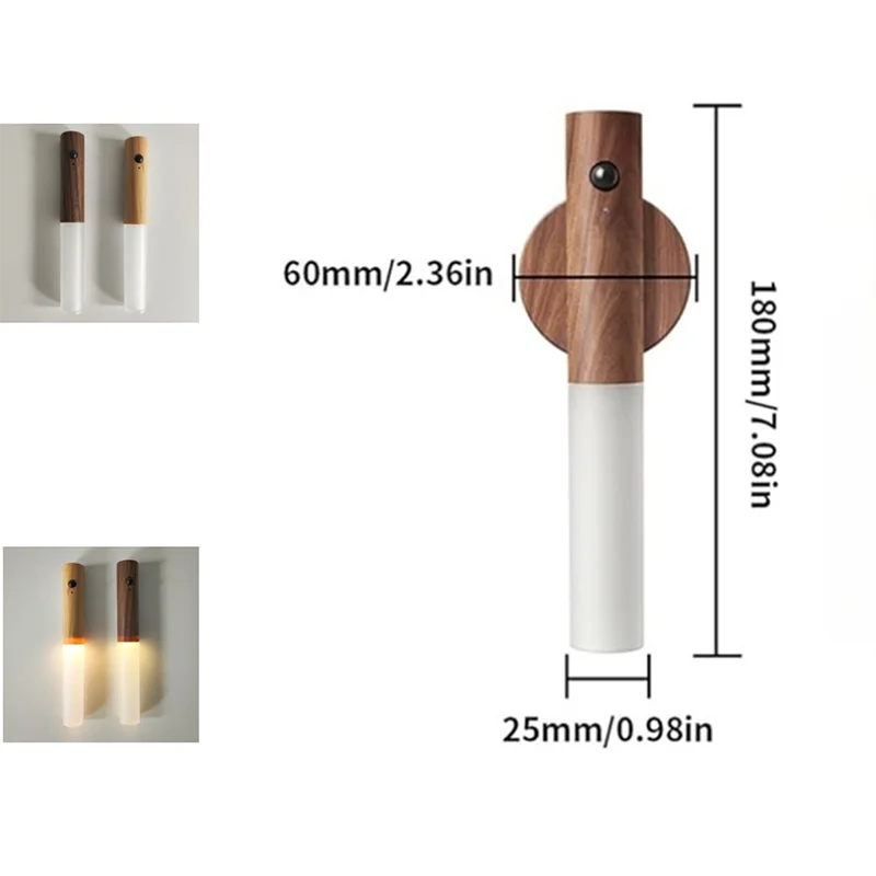 

Wireless LED Night Light Magnetic Absorption Handheld Wall Lamp Type-C Rechargeable Reading Light for Study Room Corridor Gifts
