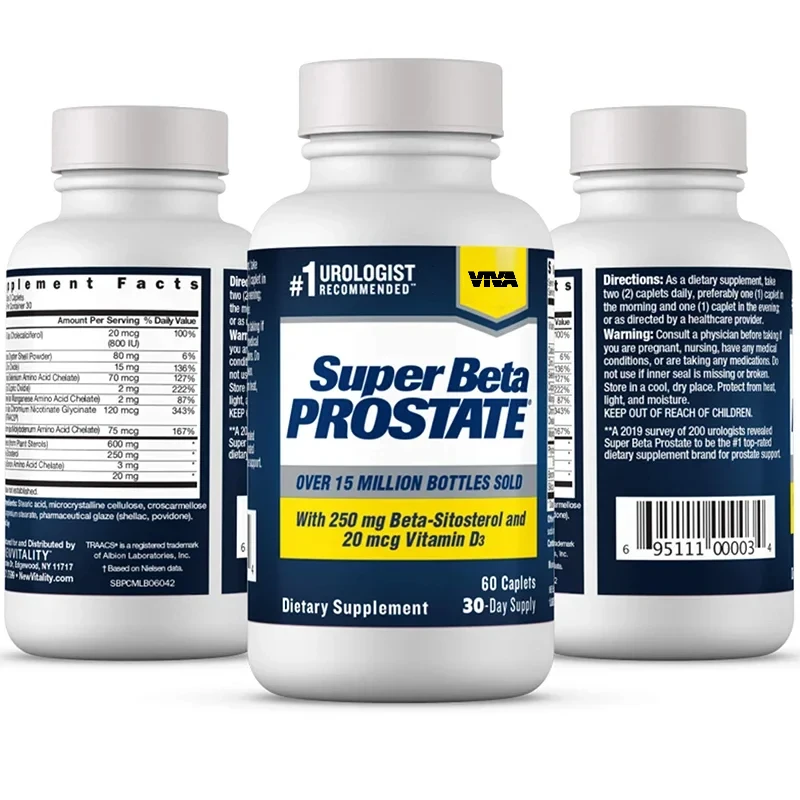 New Vitality Super Beta Prostate Support Supplement for Men's Health - Reduce Bathroom Trips, Promote Sleep