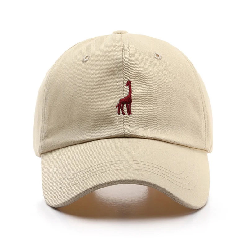 Men Women Baseball Cap Ins Popular Giraffe Embroidery Couple Lovers Sunshade Snapback Kpop Summer Sun Hat Gorras Hot Sale H131