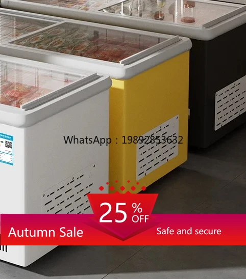 

Large Capacity Freezer Refrigerator Refrigerated Display Cabinet Fresh-keeping and Frozen Dual-purpose Glass Horizontal