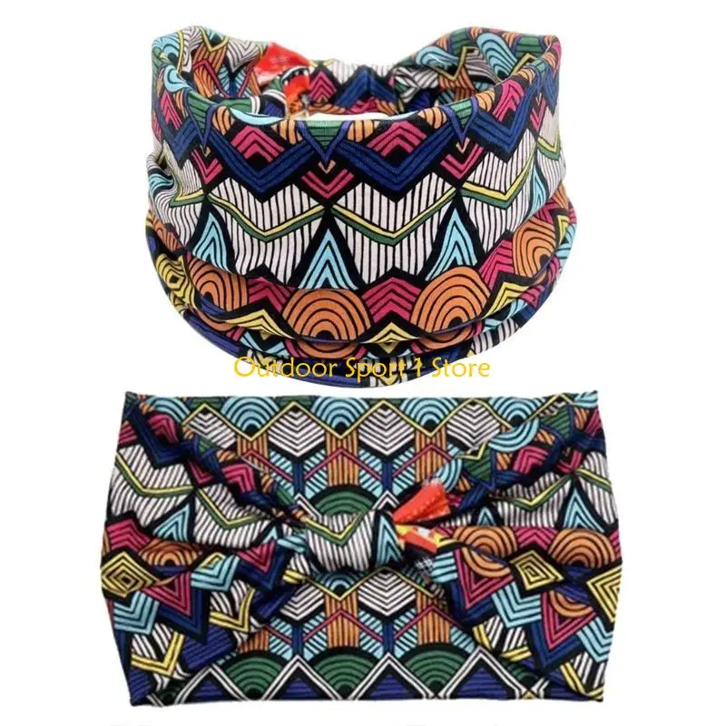 A0KA Womens Yoga Workout Hairbands African Headbands African Headbands Stretchy Headwrap Print Wide Hairband