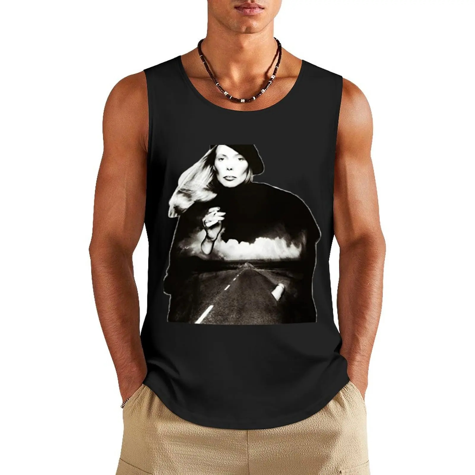 

Joni Mitchell Tank Top Bodybuilding clothing man Male vest Sportswear for men bodybuilding for men