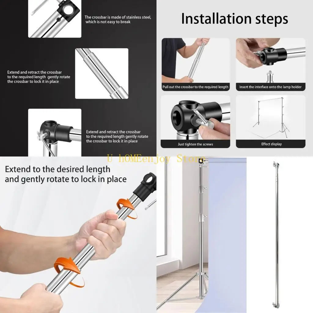 B0KF einstellbare Teleskop-Querlatte 117-300 für den Backdrop-Stand der Fotografie Studio