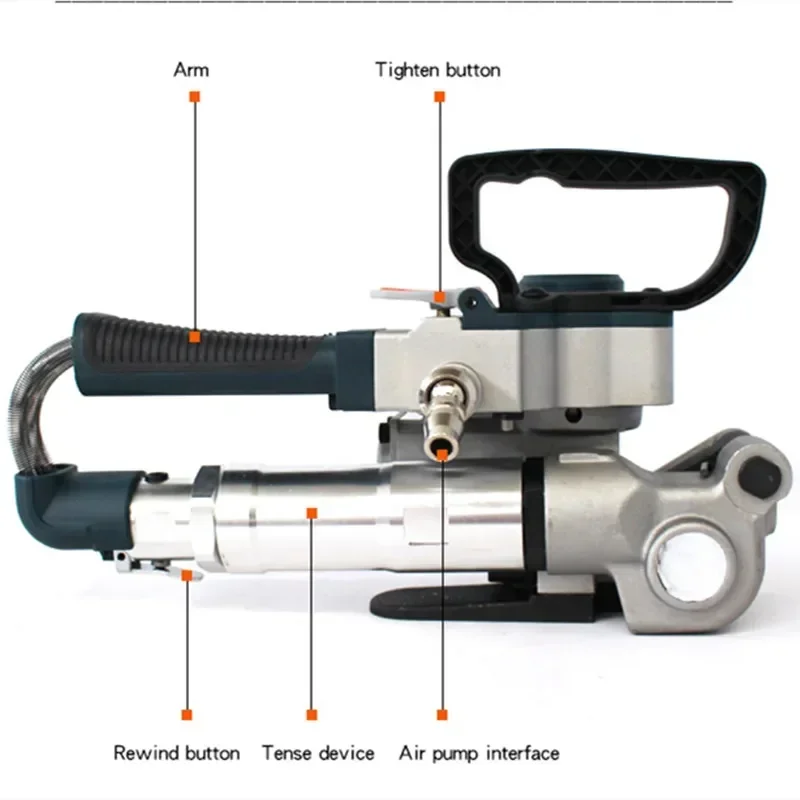 

NEW Semi-Automatic Pneumatic Baler Strapping Tool for Wood Paper Belt Case Pouch Packaging in Food Chemical Beverage Industries