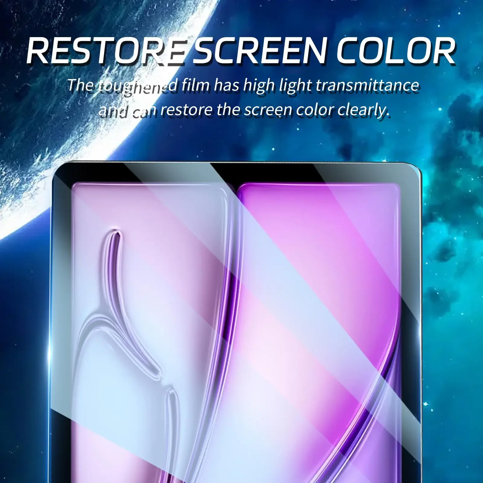 3 unidades protetor de tela compatível com iPad Pro 13 polegadas 2024 (M4) / iPad Air 13 polegadas 2024 (M2) filme de vidro temperado transparente anti scr