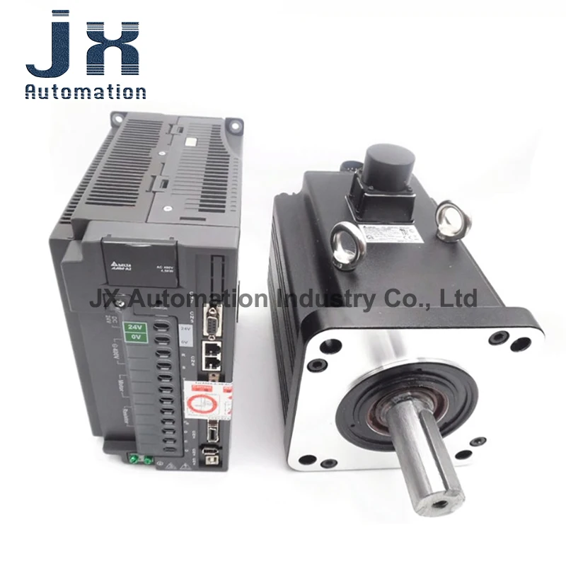 

Original ASDA-A2 4.5KW 400V 1500rpm 28.65N.M 20.8A AC Servo Motor Drive Kits ECMA-L11845SS+ASD-A2-4543-E with 3M Cable