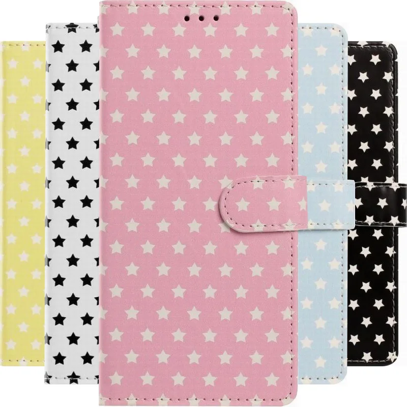 Кожаный чехол для телефона ZTE AXON 40 Pro Blade A53 A52 Lite A34 A54 Stars Painted Cash Wallet Card Holder Coque