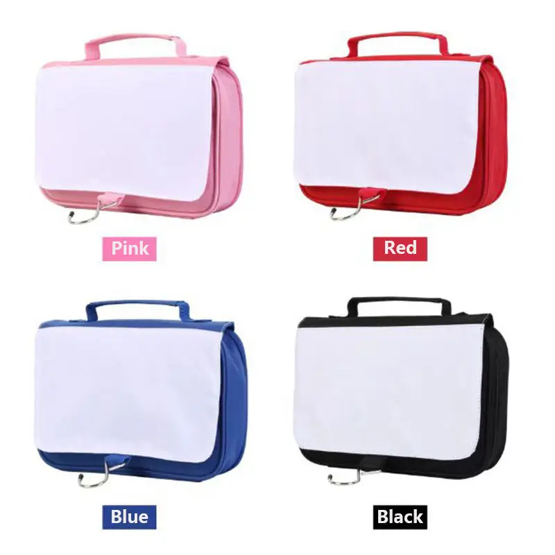 

Free Shipping 5Pcs/Lot 10.2*7.9*3.9 Inches Sublimation Blanks Cosmetic Makeup Bags With Hook For Travel Home Use