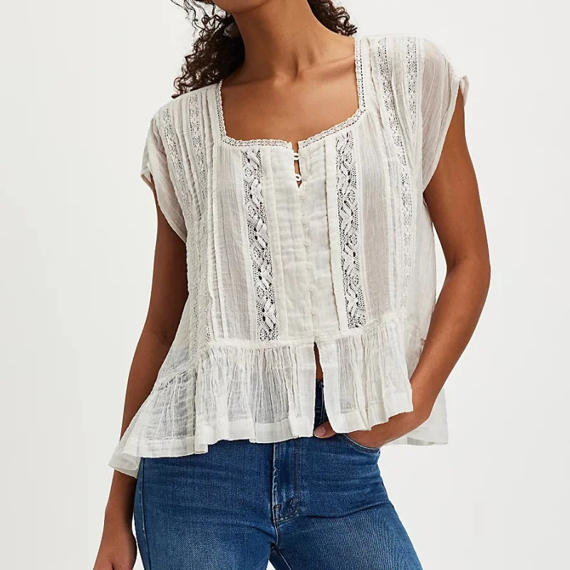 여성 빈티지 탱크 크롭탑 린넨 하프 버튼 슬리브리스 러플 셔츠 Y2K 베이비돌 페플럼 블라우스 베스트 튜닉 탑