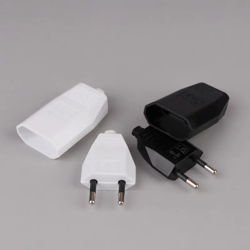 1/2PCS Industrial Vintage Style Rewire Plug 250V 2.5A Rewirable European Power Cord CE Male Plug Female Socket Electrical Plug