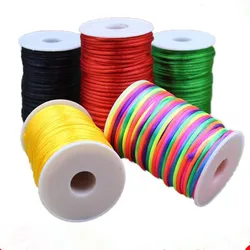 3mm Rope whole roll Satin Rattail Polyester Nylon Cords String Chinese Knot Cord DIY Bracelet Jewelry Making Supplies