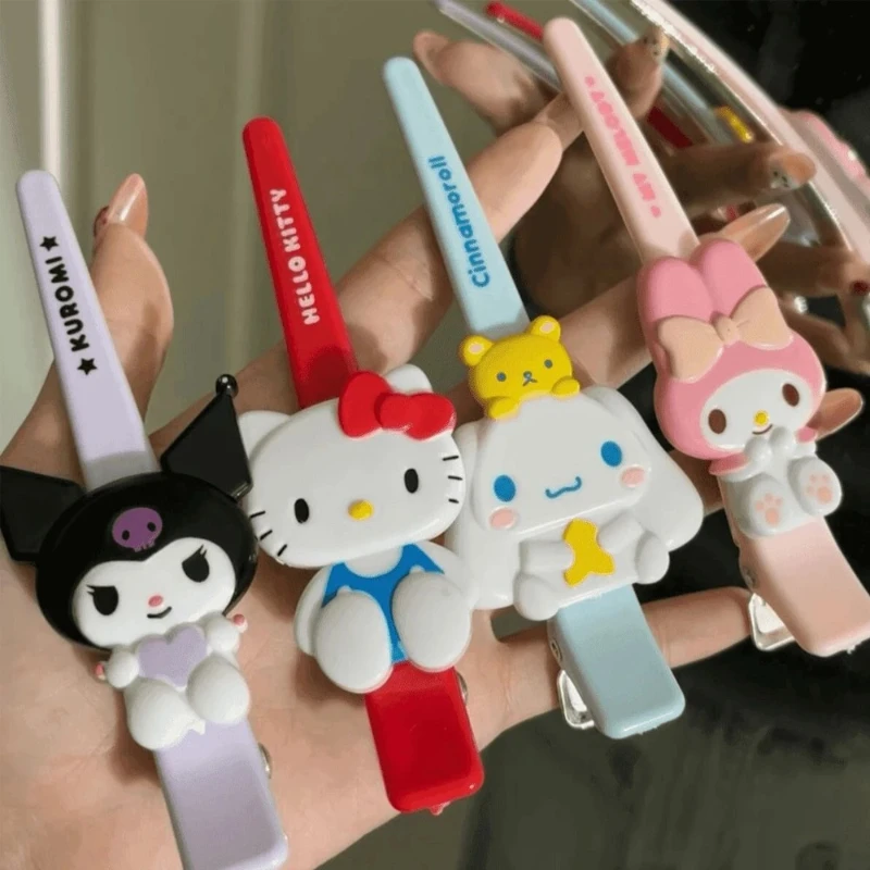 Sanrio Hello Kitty Hair Clip Cute Cartoon Pink Hairpin Girls Fashion Barrettes Bangs Clip Women Hair Accessories Jewelry Gifts view 2