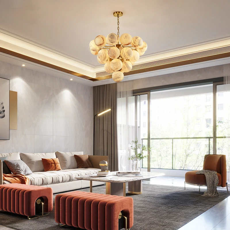 Pingpong World G9 Led Marble 2025 Chandelier Lighting Lustre Hanging Lamps Suspension Luminaire Lampen For Living Room