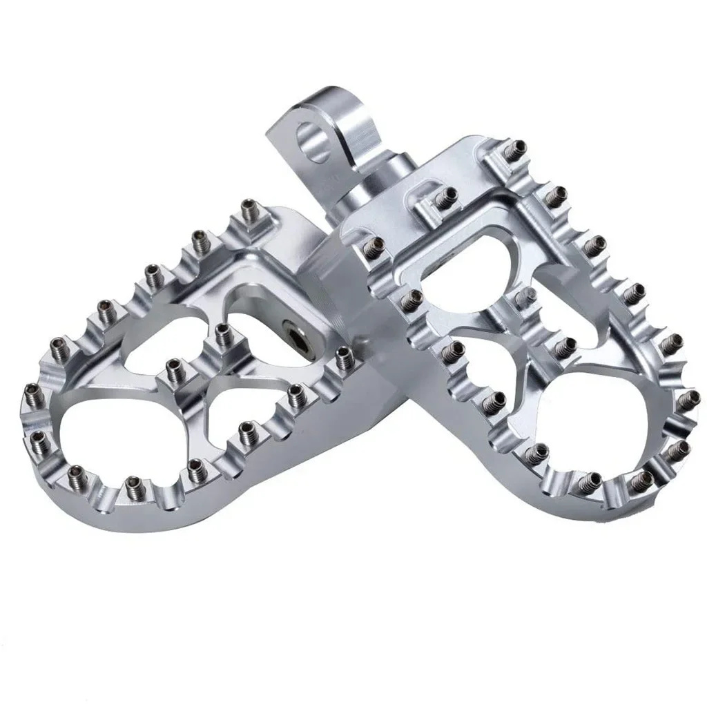 USERX Universal CNC Wide Foot Pegs 360° Roating MX Chopper Bobber Style for harley Dyna Sportster Fatboy Iron 883