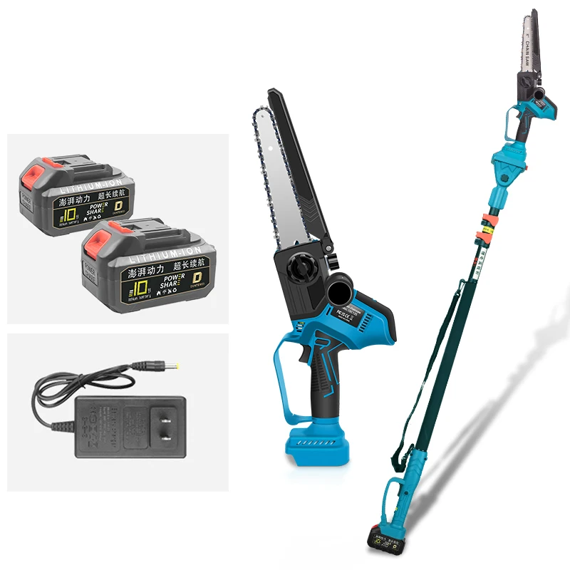 DTWA2-0048 Wood Worksite Lithium Pruning Chainsaw Electric Branches Pole Saw Battery Operated Forestry Bush Cutter