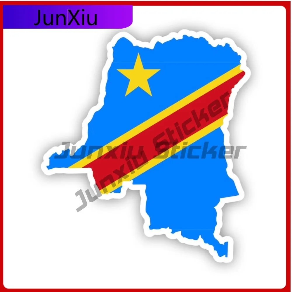 

Congolese Shaped Congo Flag Stickerwaterproof Outdoor Cute Window Waterproof Vinyl Decal For Mobile Phones Unique Protection Hig