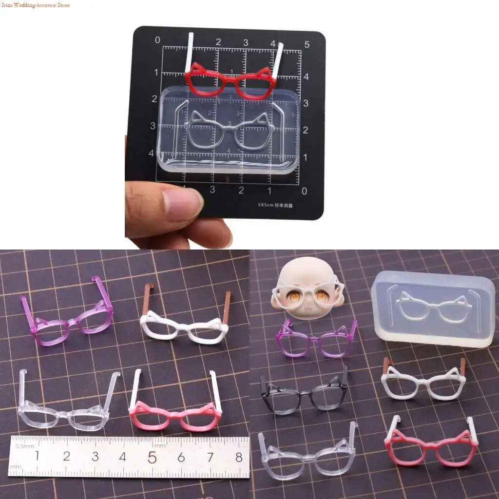 G92D Professional Grade Silicone Face Form Mold With Spectacle Frames 5cm