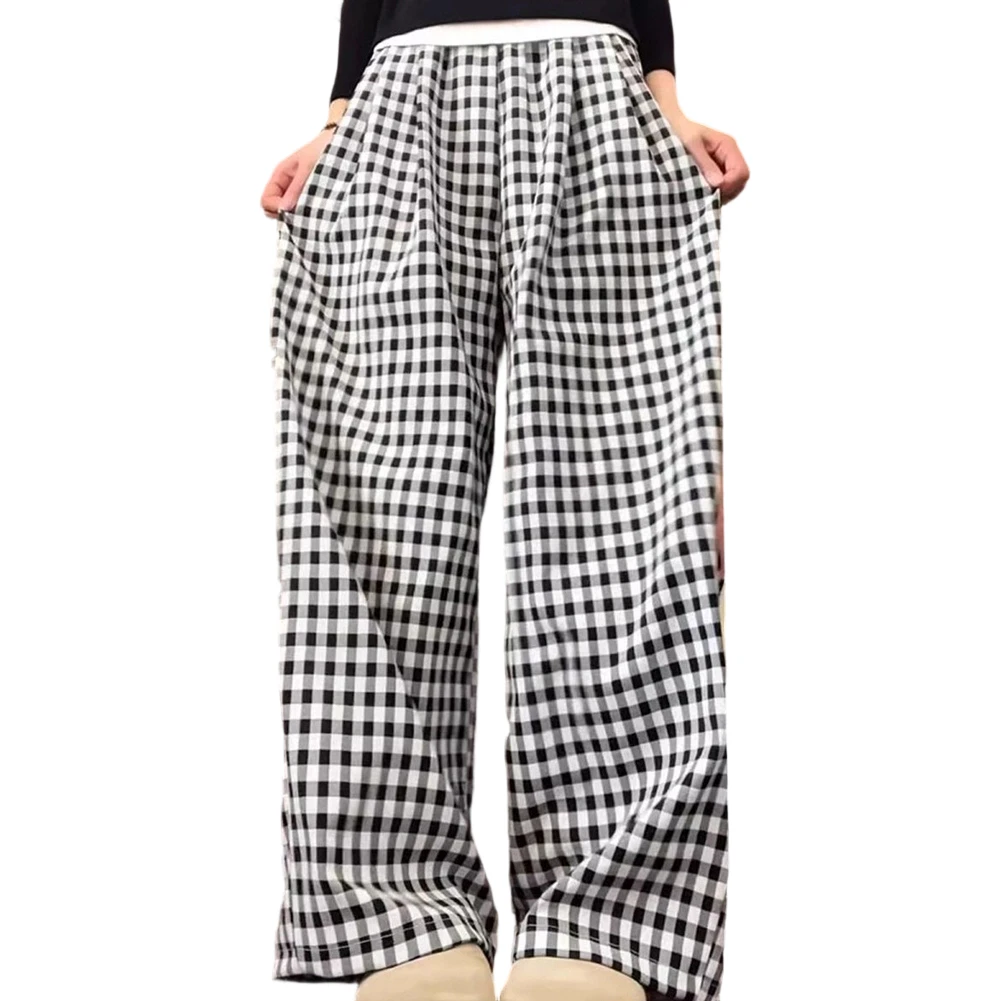 For Home Wear Baggy Oversized Pants Y2k Plaid Trousers Home Wear Casual Outfit Four Seasons Home Wear Trousers