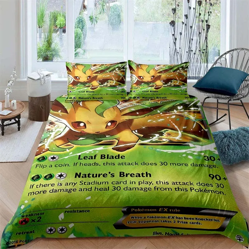 Pokémon Charizard Print 3-Piece Bedding Set — 10 Sizes Available — King-Size Pillowcases, Adult Bedspread, Bedroom Bedding Set
