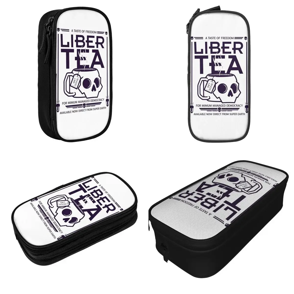 Helldivers Doodle Artt Liber Tea Pencil Cases Fun Pen Box Bag Girl Boy Big Capacity School Supplies Gift Pencil Box