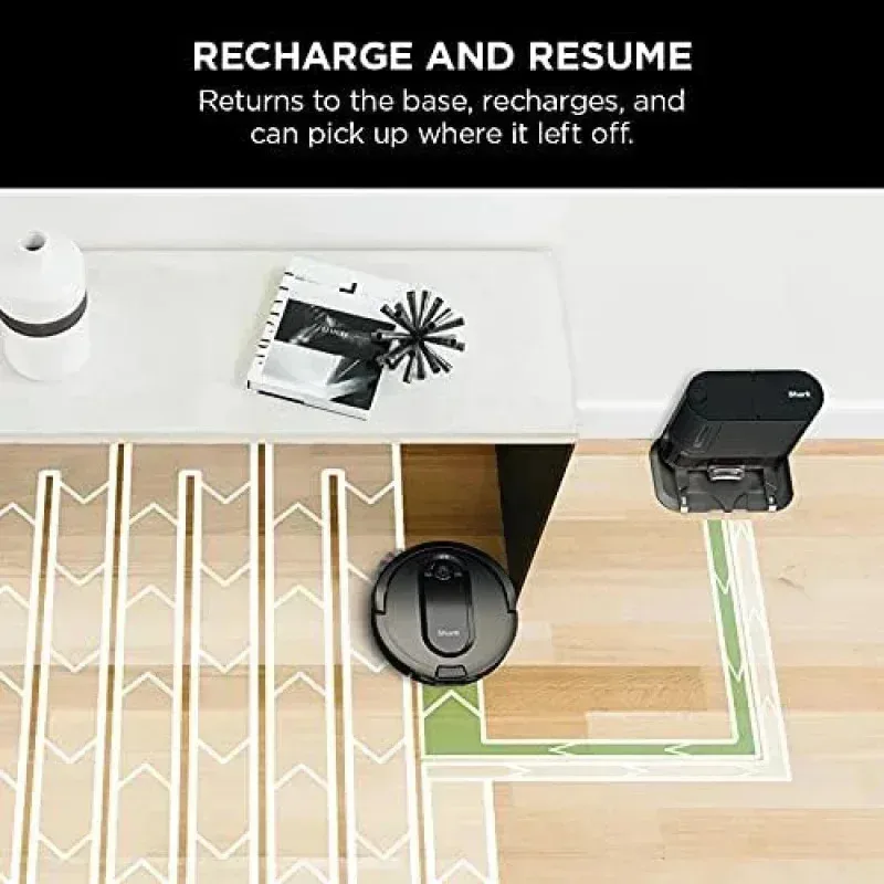 QZA4-Shark AV911S EZ Robot Vacuum with Self-Empty Base,Bagless,Row-by-Row Cleaning,Perfect Pet Hair,Compatible with Alexa,Wi,