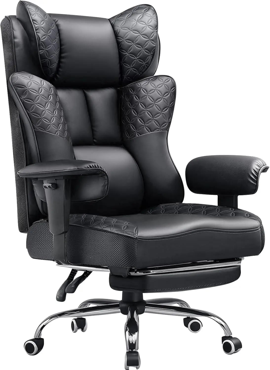 

Ergonomic Gaming Chair with Footrest, 400LBS Capacity, Reclining Adjustable Armrests and Back Support