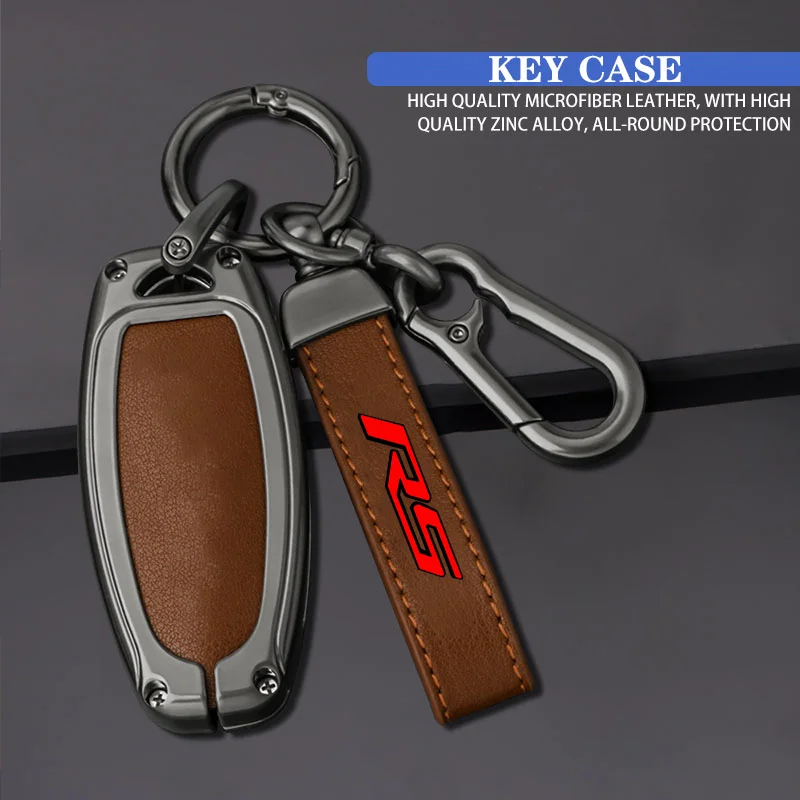 Silk-screen leather keychain upscale car keychain For Chevrolet RS Corvette Camaro Tahoe Equinox Suburban Malibu Accessories