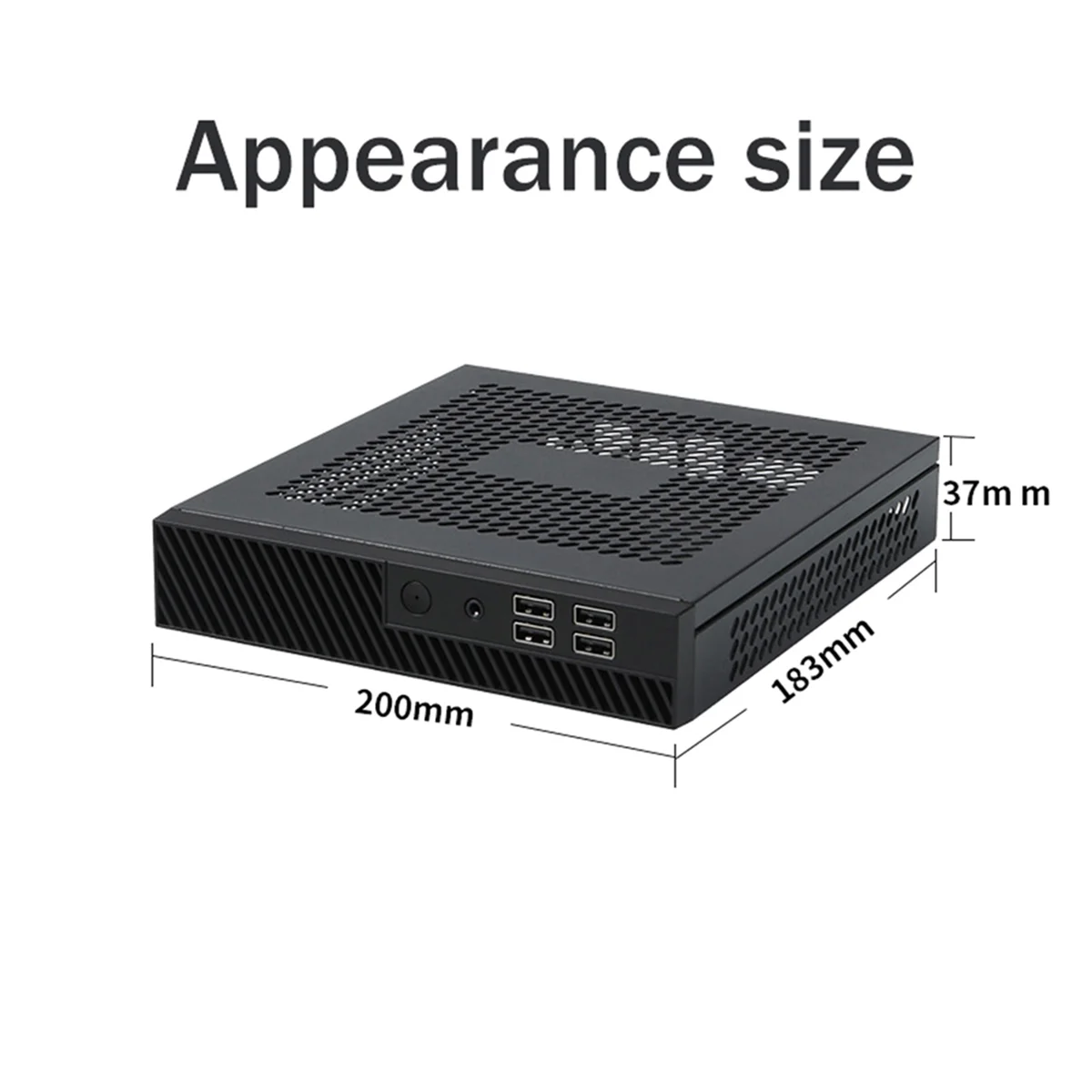 ABYB 2X DX01 Thin Mini ITX Desktop Computer Chassis Thin Half Height Computer Chassis Portable Desktop Computer Case