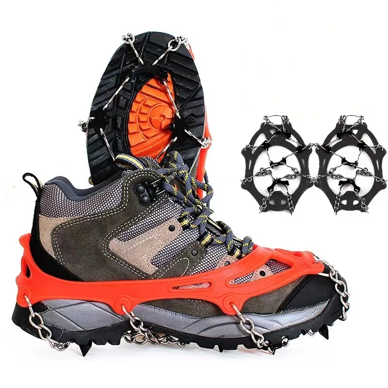 

18 Teeth Climbing Crampon Antiskid Crampon Shoe Cover Ice Grasping Skiing Claw Outdoor Winter Walk Ice Fishing Snow Shoe Cover